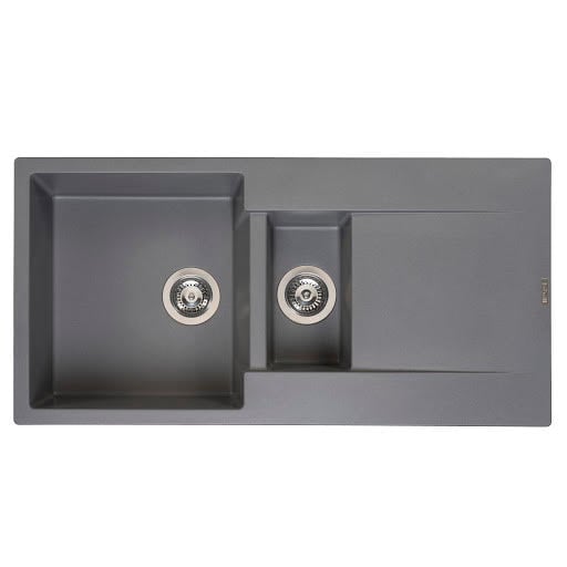 Reginox Amsterdam 15 Grey Silvery Granite Inset 1.5 Kitchen Sink Price Comparisons | Compare The Build