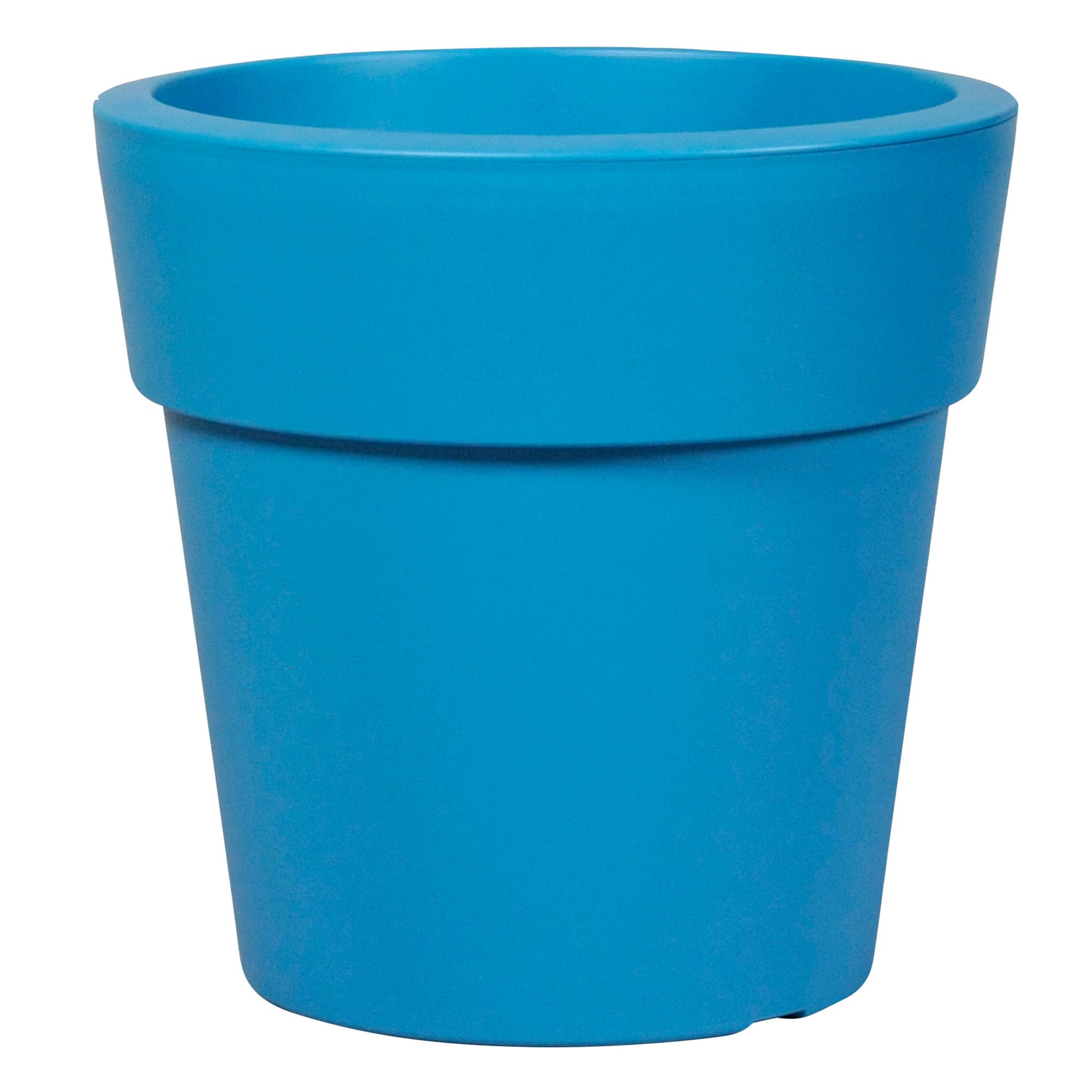 Verve Lark Round Plastic Blue Plant Pot (H)520mm (Dia)400mm Price Comparisons | Compare The Build