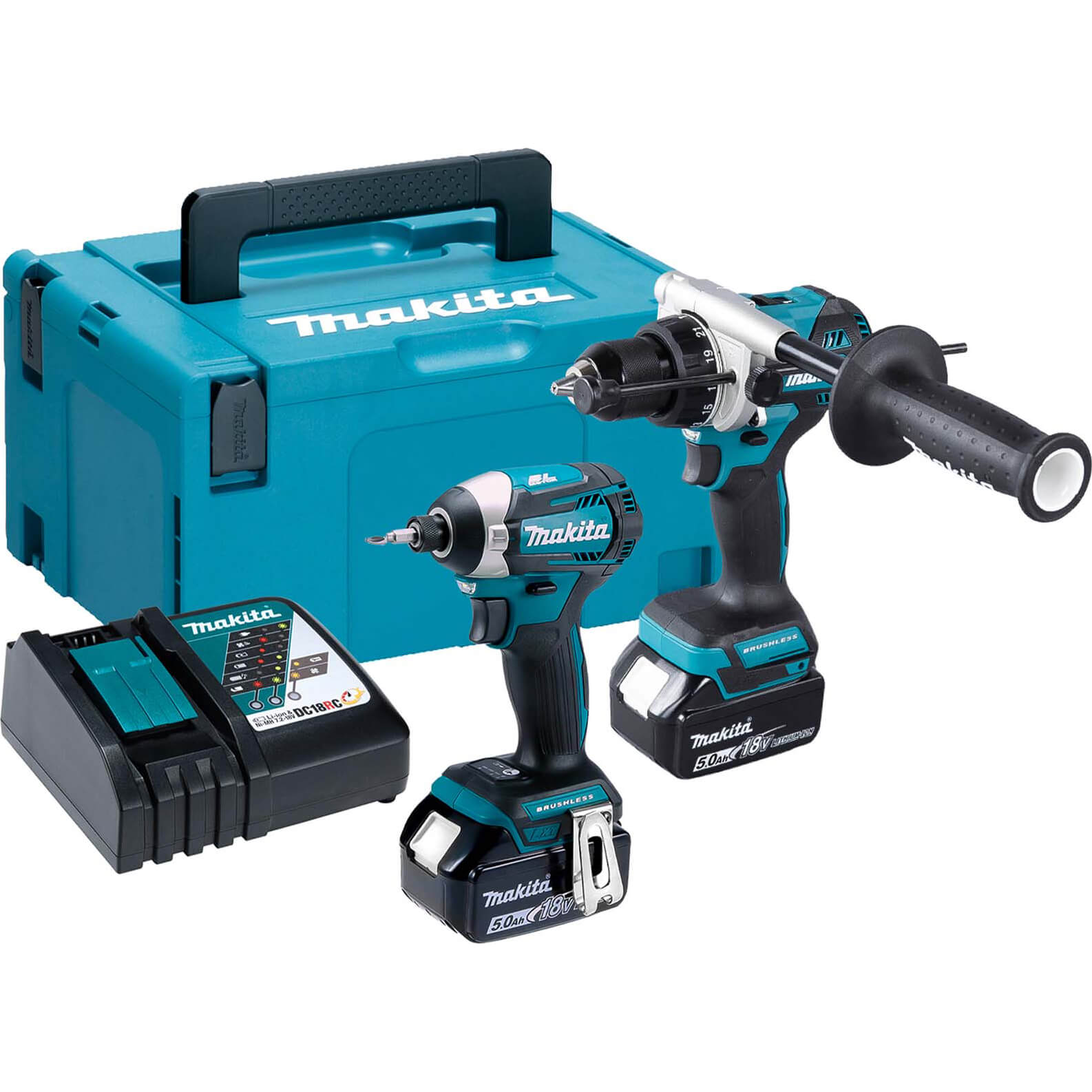 Makita DLX2412TJ 18v LXT Cordless Brushless Combi Drill and Impact Driver Kit 2 x 5ah Li-ion Charger Case Price Comparisons | Compare The Build