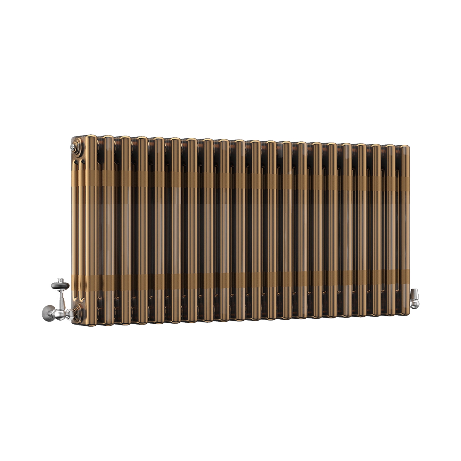 DQ Modus 3 Column Horizontal Radiator, Brass Lacquer, 500mm x 622mm | Compare The Build