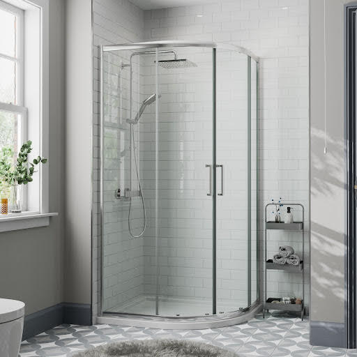 Diamond Offset Quadrant Shower Enclosure 1200 x 800mm (Right Hand) - 8mm | Compare The Build