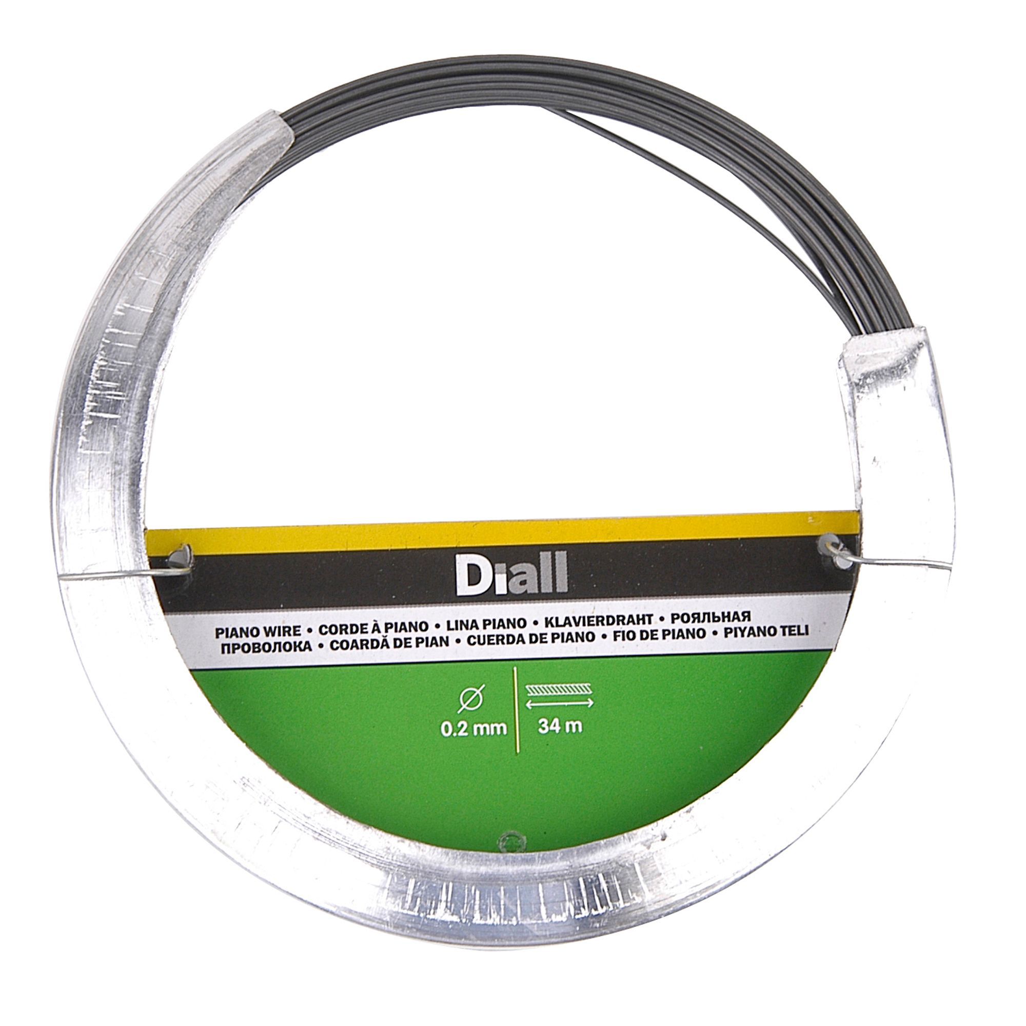 Diall Black Steel Piano Wire, (L)34M (Dia)0.2mm Price Comparisons | Compare The Build