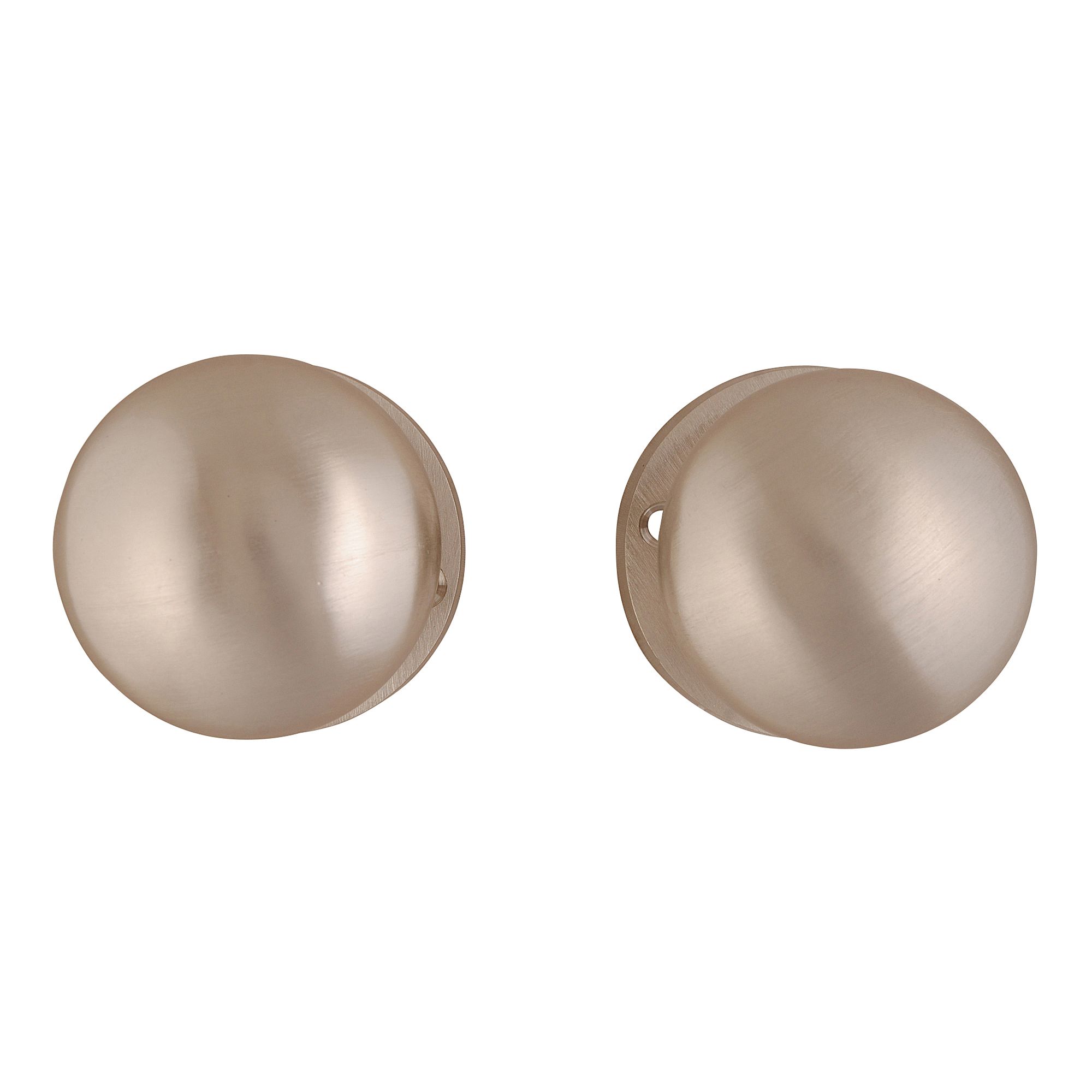 Satin Nickel Effect Zamac Round Door Knob (Dia)54mm, Pack Of 3 Price Comparisons | Compare The Build