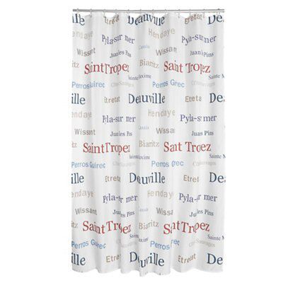 Multicolour Letter Print Shower Curtain (L)2000mm Price Comparisons | Compare The Build