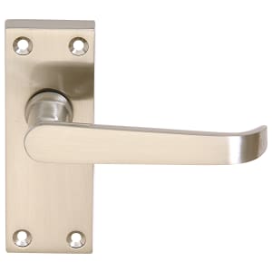 Victorian Straight Satin Nickel Latch Door Handle - 1 Pair Price Comparisons | Compare The Build