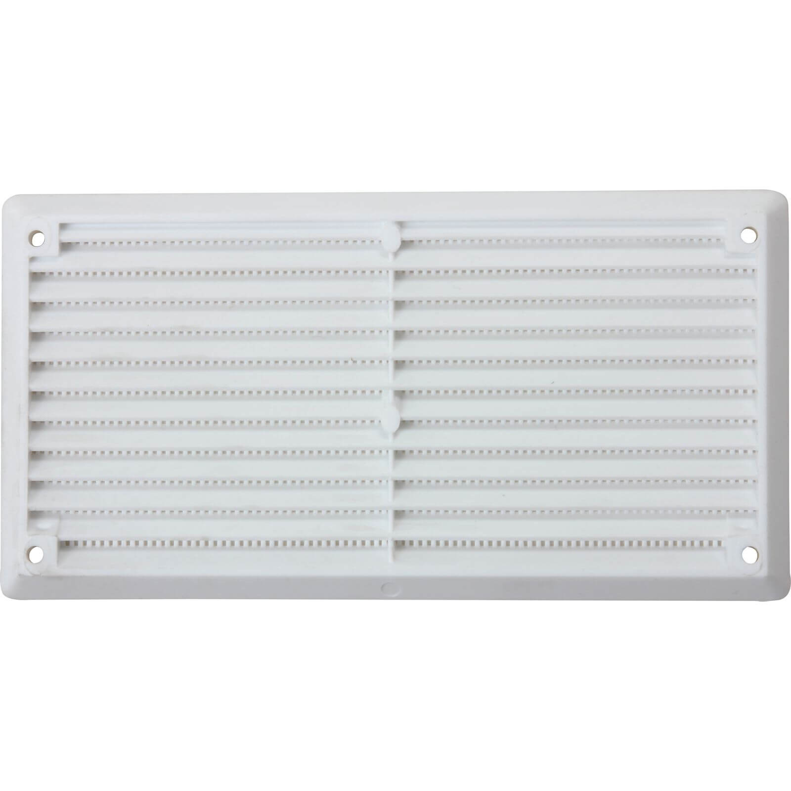 Fixed Louvre Vent - 152 x 76mm - White Plastic | Compare The Build