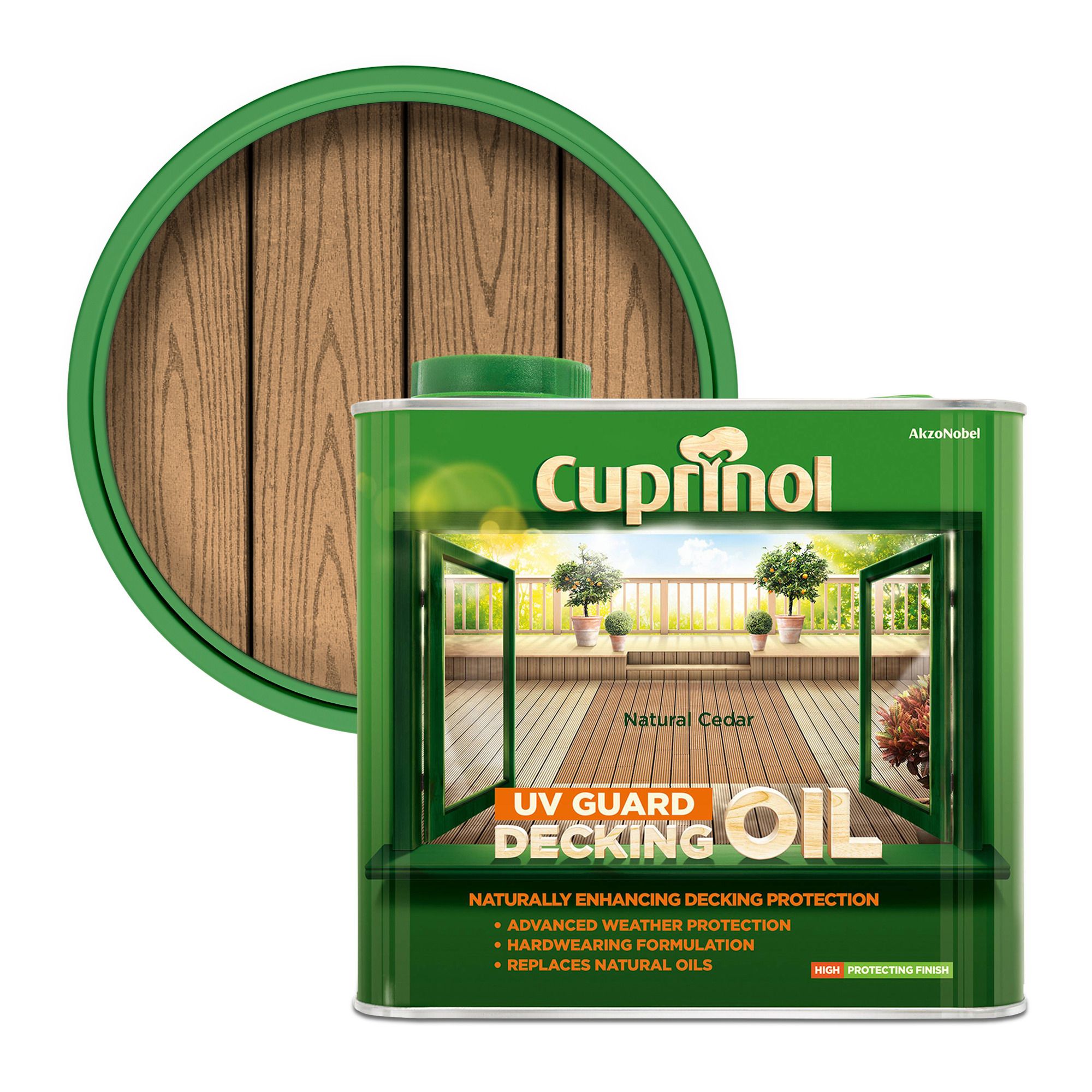 Cuprinol Uv Guard Natural Cedar Matt Uv Resistant Decking Wood Oil, 2.5L Price Comparisons | Compare The Build