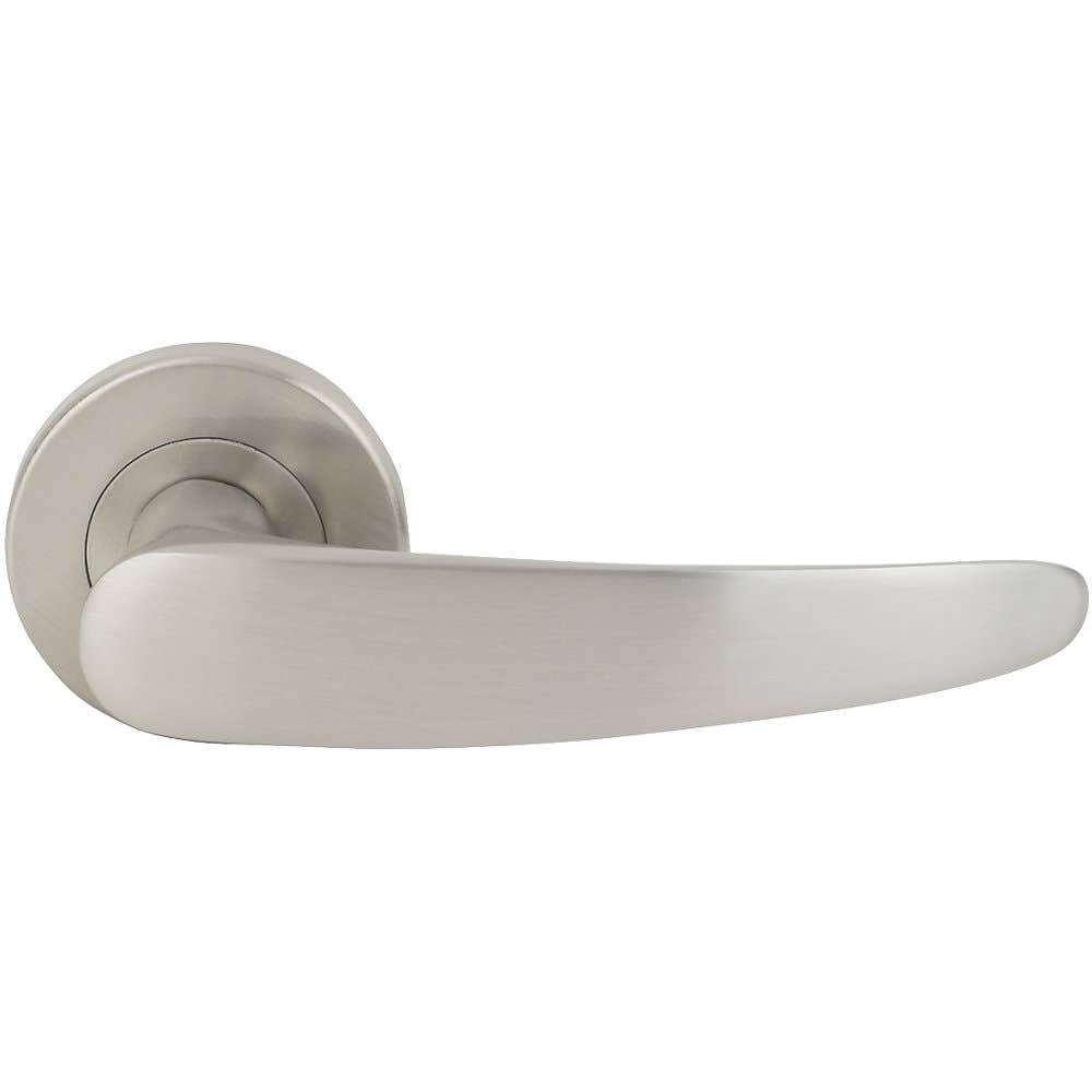 Elegance Round Rose Door Handles Brushed Satin Nickel | Compare The Build