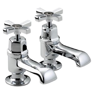 Bristan Art Deco Pair of Chrome Crosshead Bath Taps Price Comparisons | Compare The Build