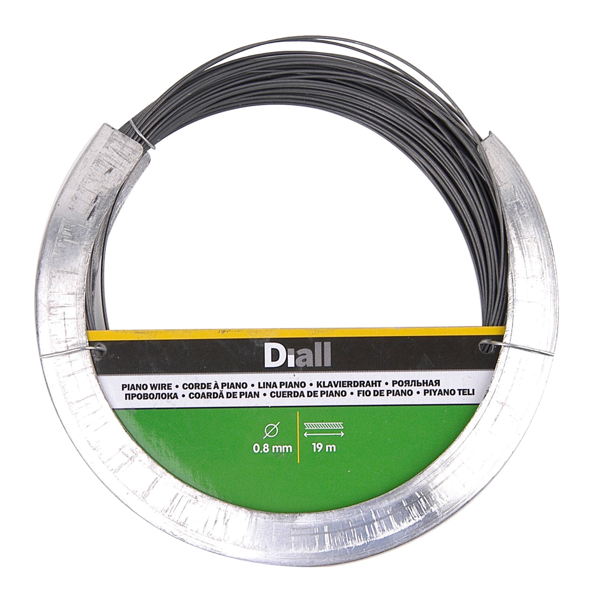 Diall Black Steel Piano Wire, (L)19M (Dia)0.8mm | Compare The Build