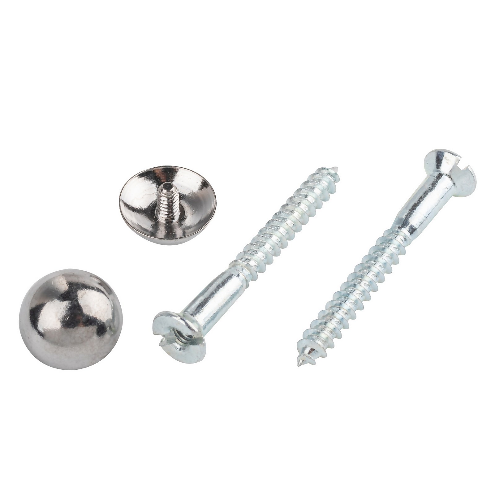 Homebase Mirror Screw Chrome Plated Round Head 4 X 38mm 4 Pack Price Comparisons | Compare The Build