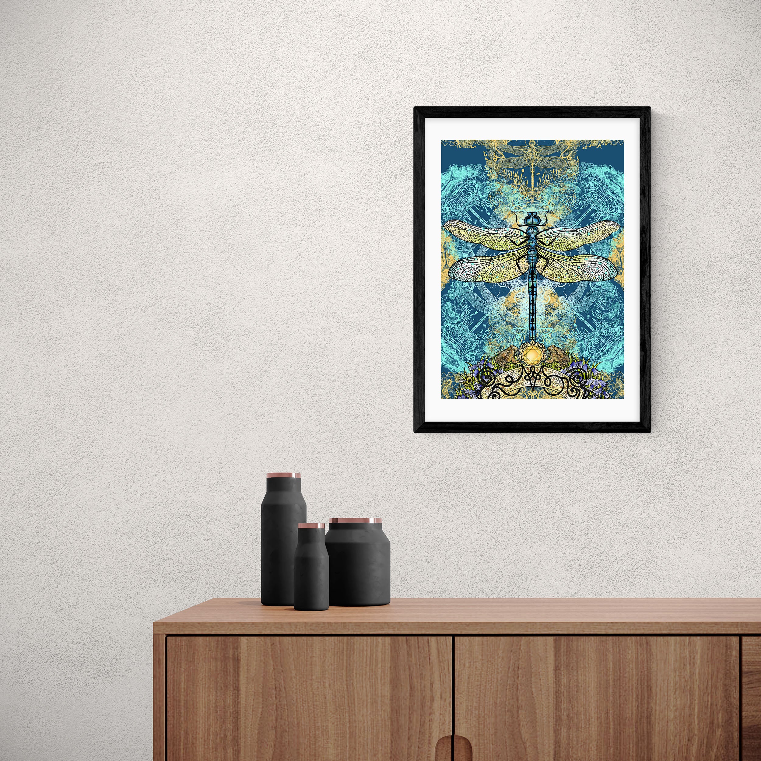 East End Prints Spirited Dragonfly Print Blue Price Comparisons | Compare The Build