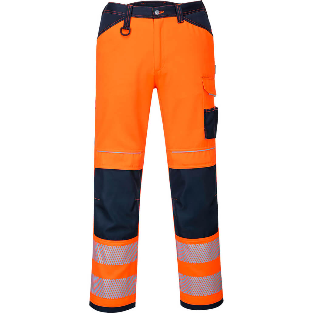 Portwest PW34 Hi Vis Work Trousers Orange / Navy 28" 29" Price Comparisons | Compare The Build