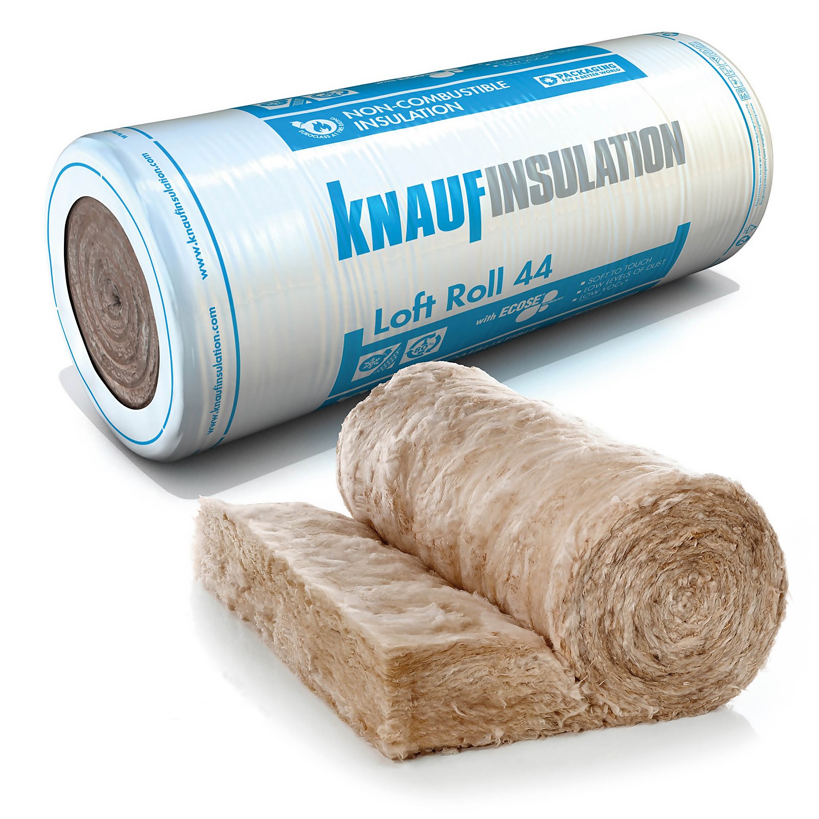 Knauf Insulation Loft Roll (L)9.7m (W)1.14m (T) 100mm -  coverage 11.08sqm Price Comparisons | Compare The Build