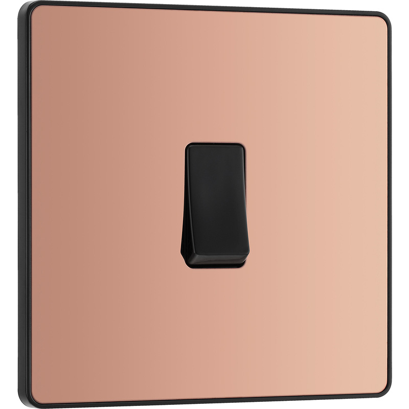BG Evolve Polished (Black Ins) Single Light Switch, 20A 16Ax, 2 Way in Copper Steel Price Comparisons | Compare The Build