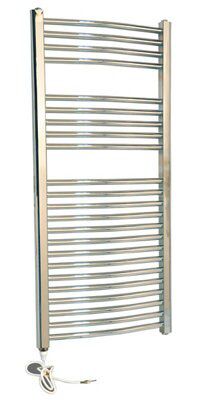 Flomasta 250W Electric Silver Towel Warmer (H)1100mm (W)500mm | Compare The Build