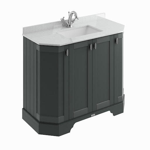 BC Designs Victrion Freestanding Traditional Angled Vanity Unit & Grey Basin 1000mm - Dark Grey Price Comparisons | Compare The Build