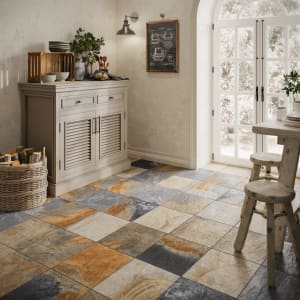 Wickes Multicolour Slate Effect Wall & Floor Tile - 333 x 333mm Price Comparisons | Compare The Build