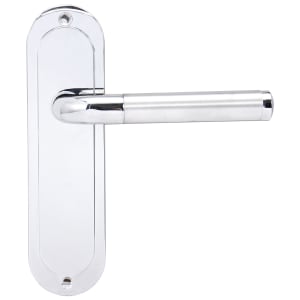 Madrid Polished Chrome & Satin Nickel Latch Door Handle - 1 Pair | Compare The Build