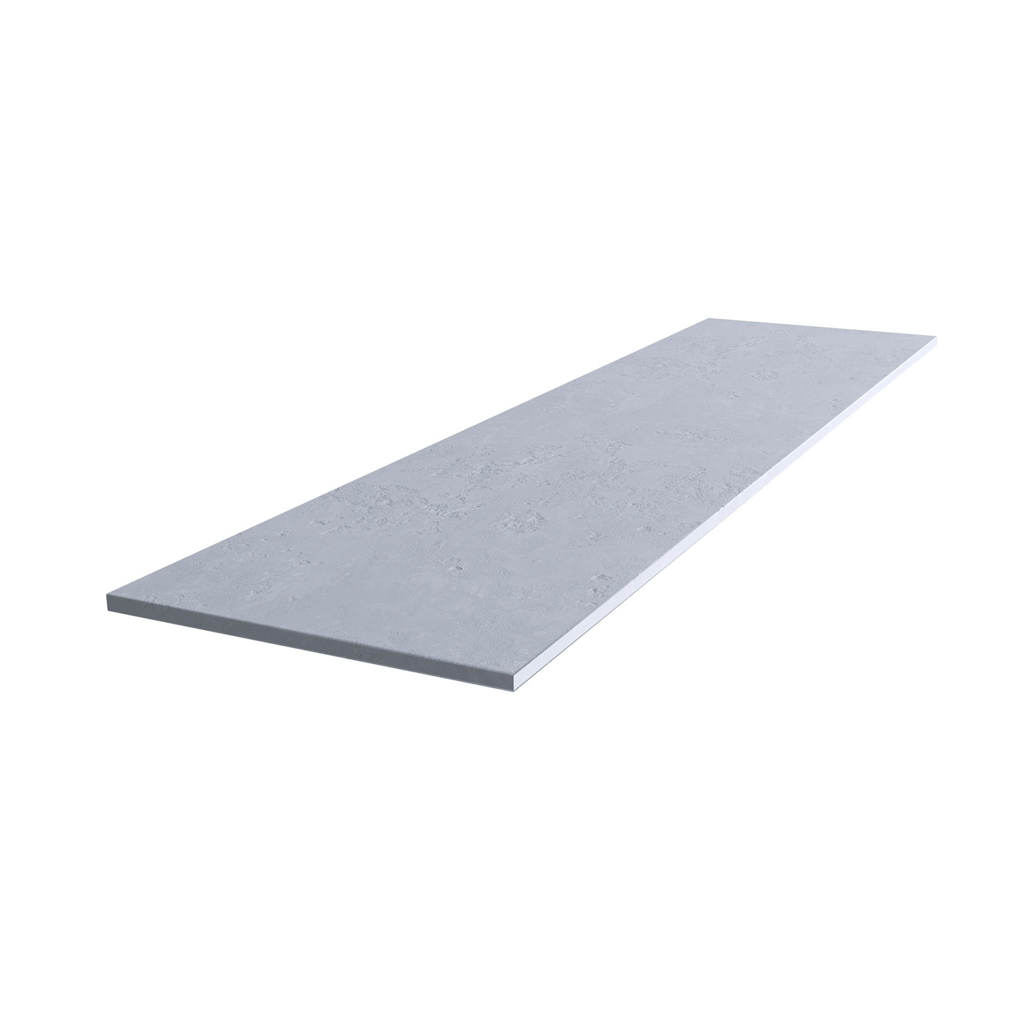 12mm Matt White Stone Effect Chamfered Straight Edge Solid Core Laminate Worktop (L)1.22M Price Comparisons | Compare The Build