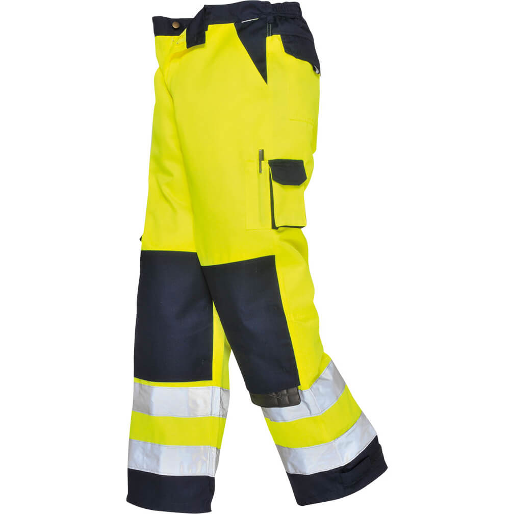 Portwest Lyon Hi Vis Work Trousers Yellow / Navy M 34" Price Comparisons | Compare The Build