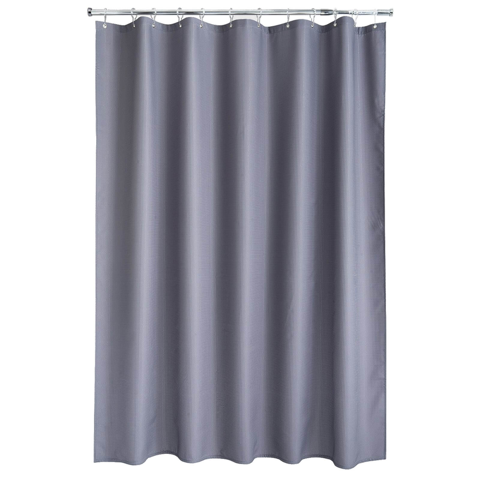 Waffle Grey Shower Curtain Price Comparisons | Compare The Build