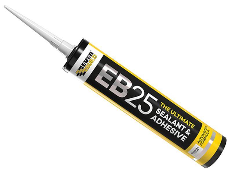 Everbuild EVBEB25CL EB25 Hybrid Sealant Adhesive Clear 300ml | Compare The Build