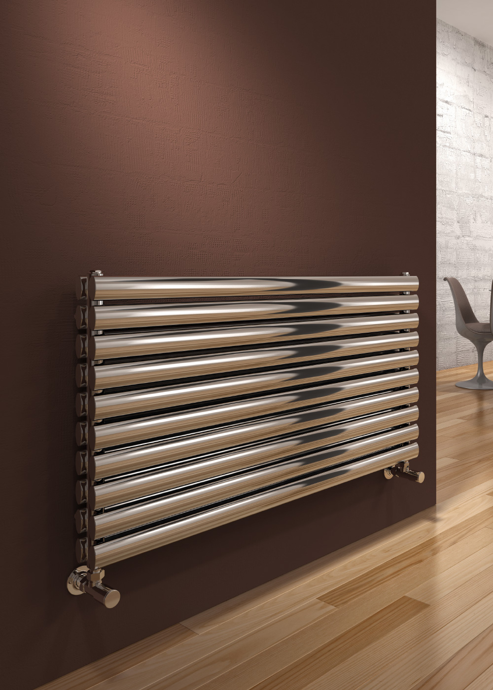 Reina Artena Horizontal Designer Radiator, Polished, 590mm x 1000mm | Compare The Build