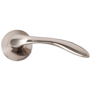 Venice Satin Nickel Round Rose Door Handle - 1 Pair Price Comparisons | Compare The Build