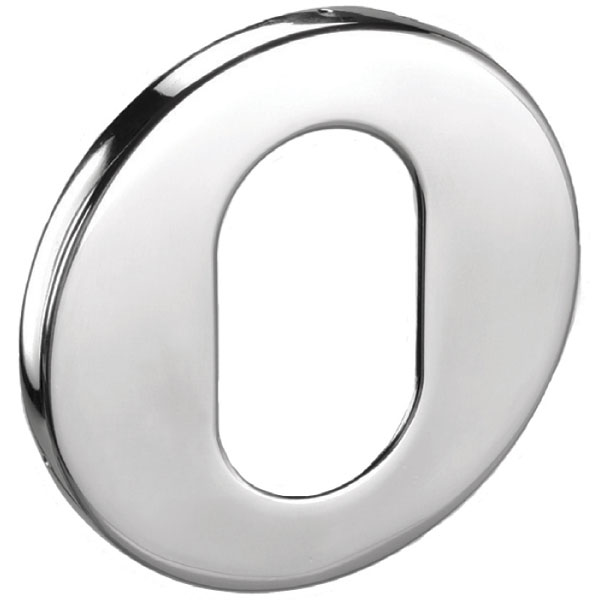 Polished Stainless Steel Oval Profile Escutcheon 52mm x 6mm | Compare The Build