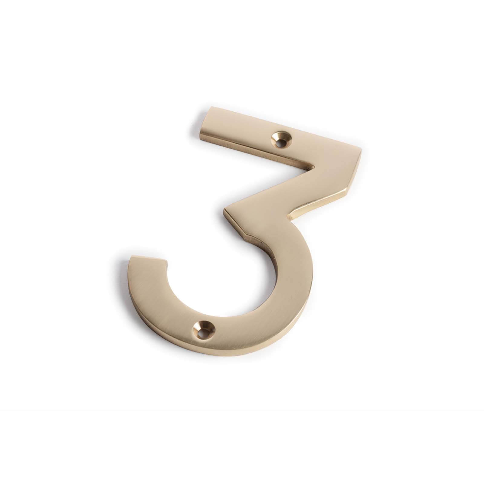 Polished Brass Numeral - Screw Fixing - 100mm - 3 Price Comparisons | Compare The Build