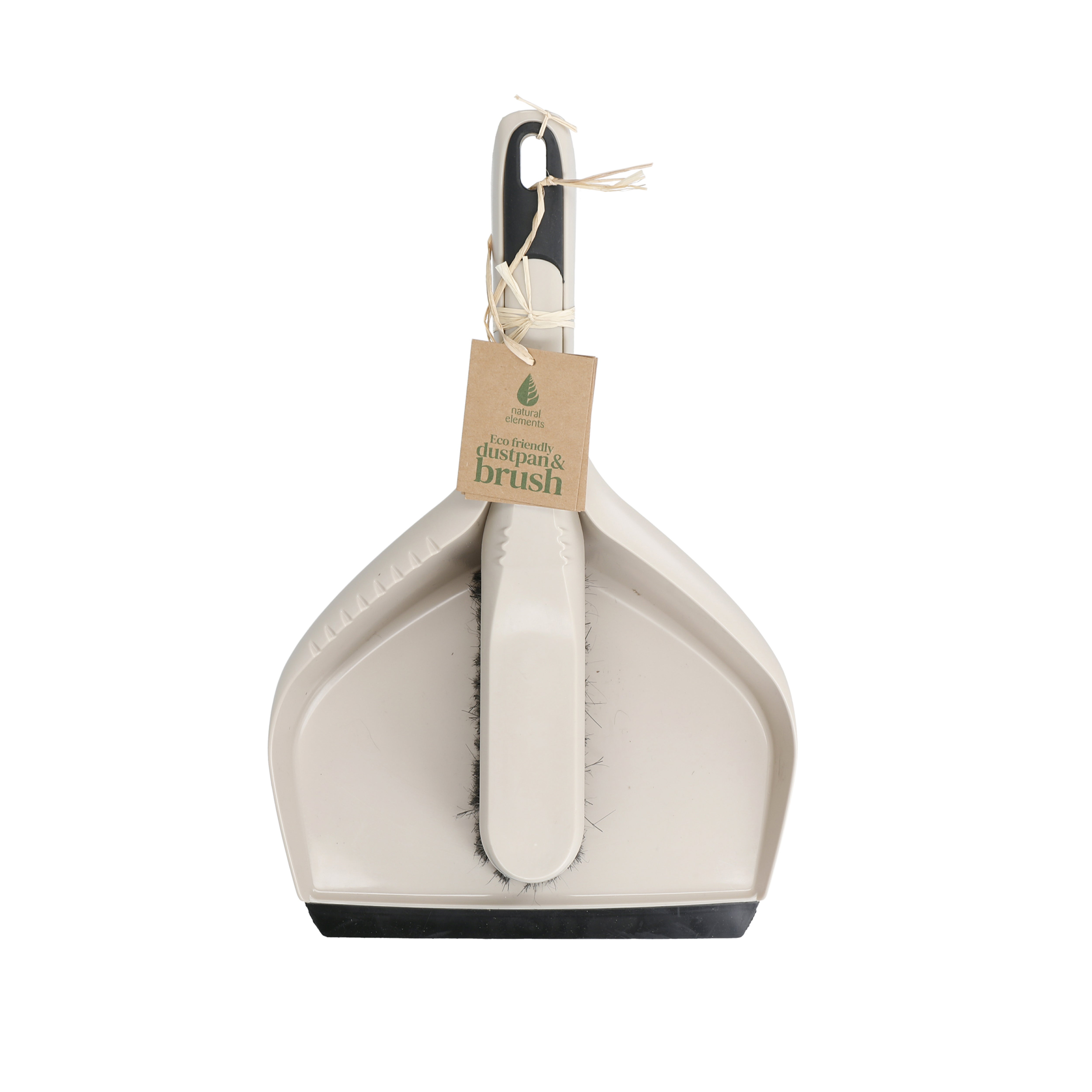 Natural Elements Dustpan and Brush Grey/Brown | Compare The Build