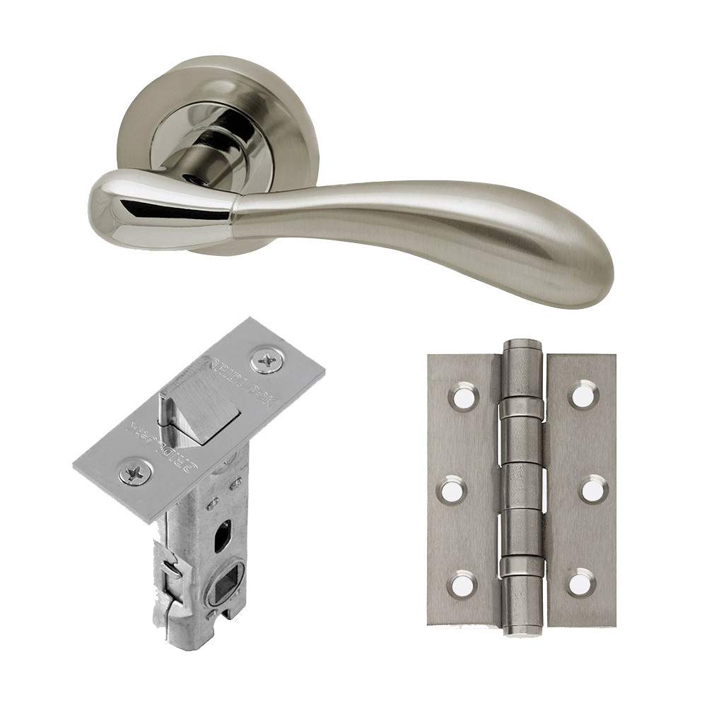 LPD Internal Polished Chrome Satin Nickel Venus Handle Hardware Pack - Latch LPD Doors HARDVEN Price Comparisons | Compare The Build