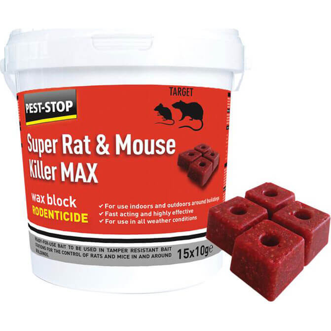 Pest Stop Super Rat and Mouse Killer MAX Wax Blocks Price Comparisons | Compare The Build