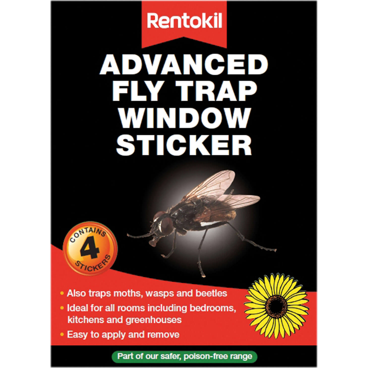 Rentokil Advanced Fly Trap Window Stickers (Pack of 4) Price Comparisons | Compare The Build