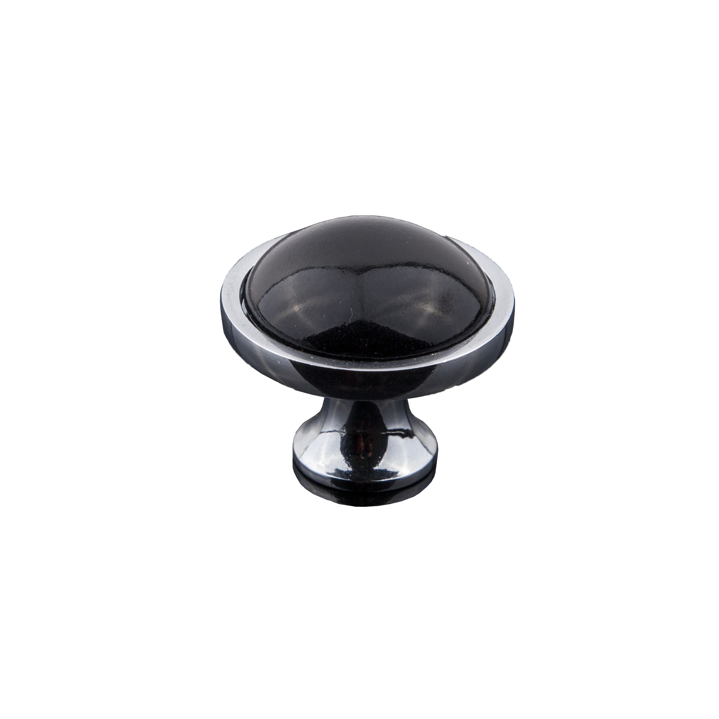 Black Chrome Effect Ceramic & Zinc Alloy Round Furniture Knob (Dia)34mm Price Comparisons | Compare The Build