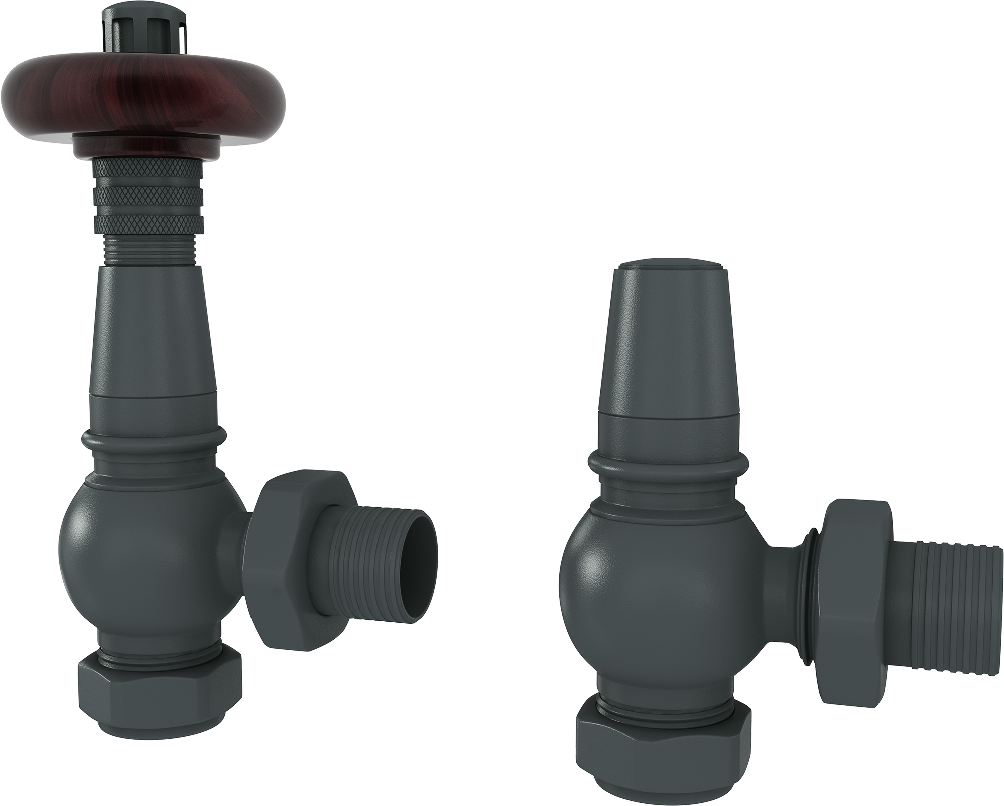 Trade Direct Thermostatic Valves, Heritage, Anthracite Angled - 8mm Price Comparisons | Compare The Build