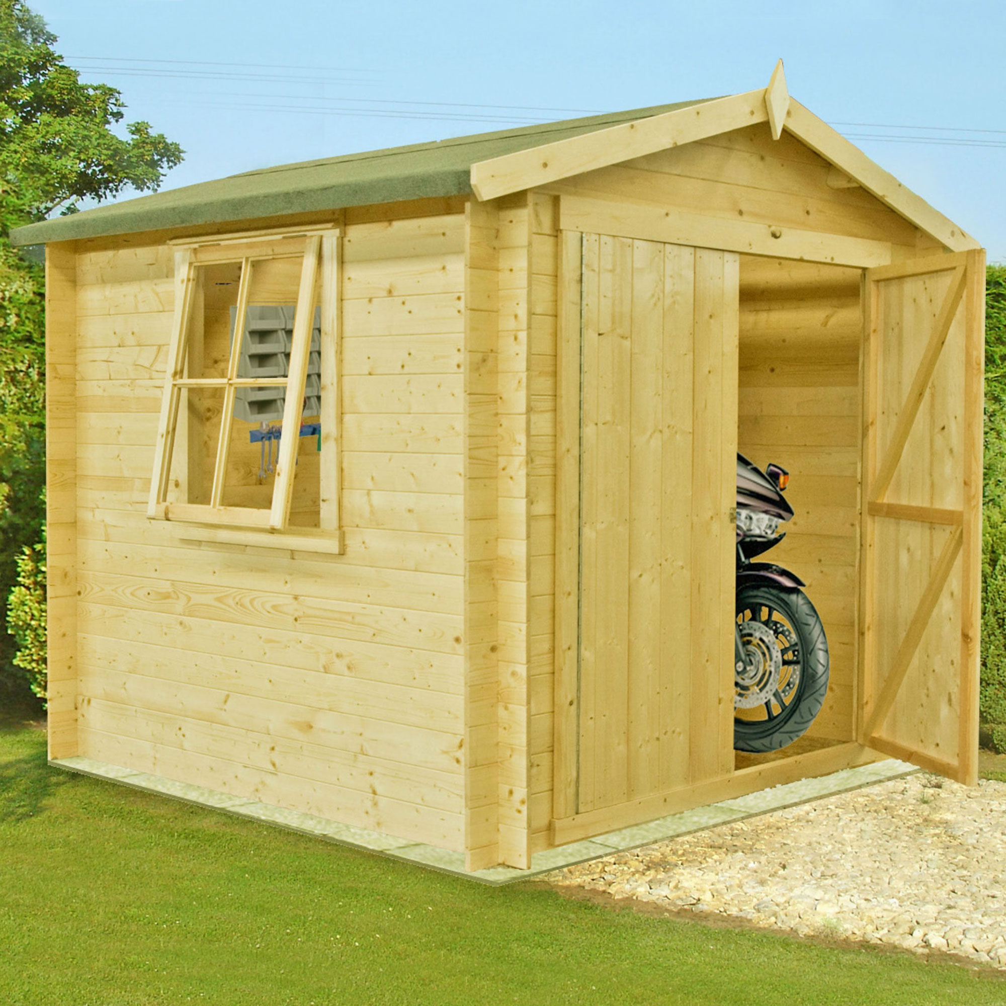 Shire Bradley 2.7m x 2.7m Log Cabin Shed (19mm) Price Comparisons | Compare The Build