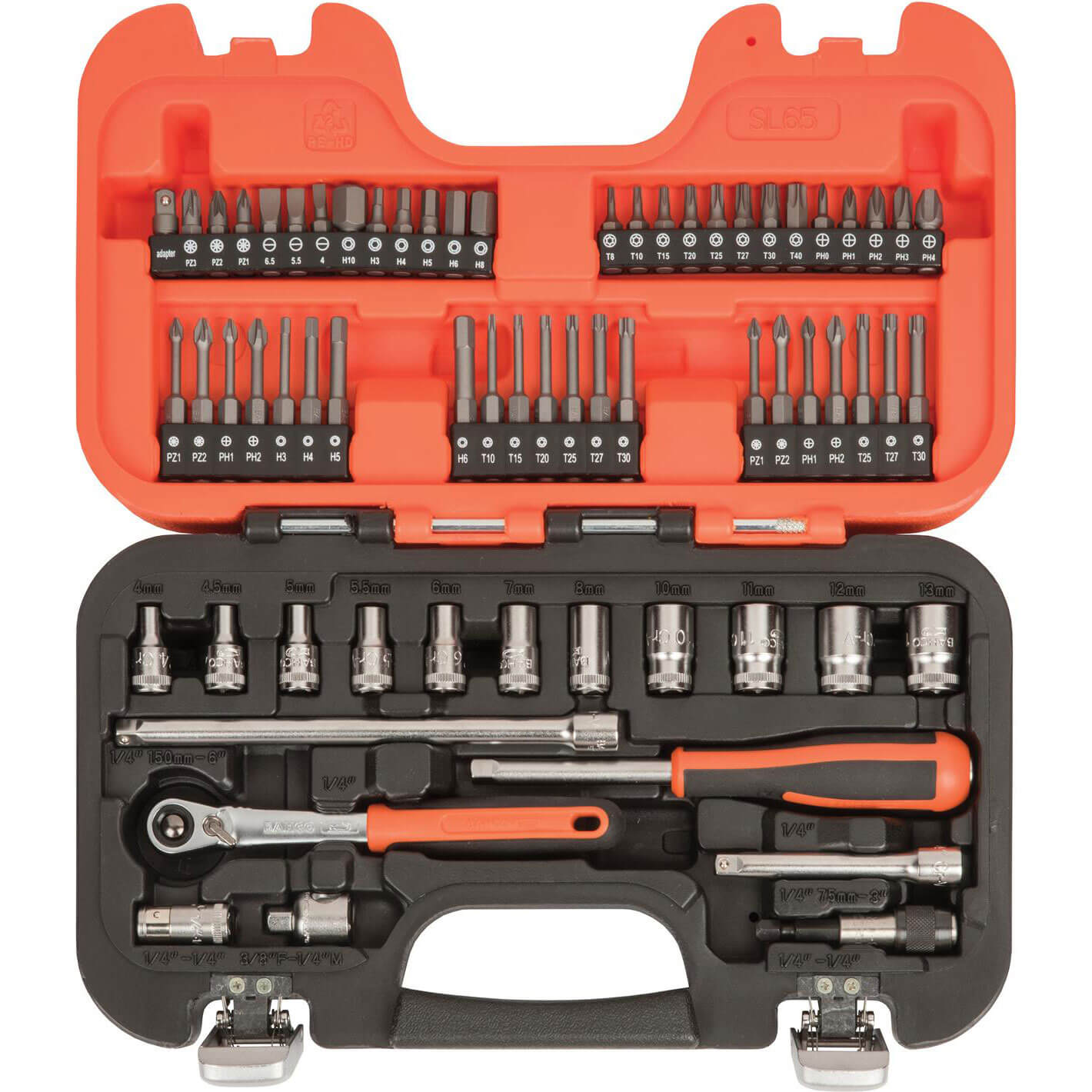 Bahco 65 Piece 1/4" Drive Slim Socket and Screwdriver Bit Set 1/4" Price Comparisons | Compare The Build