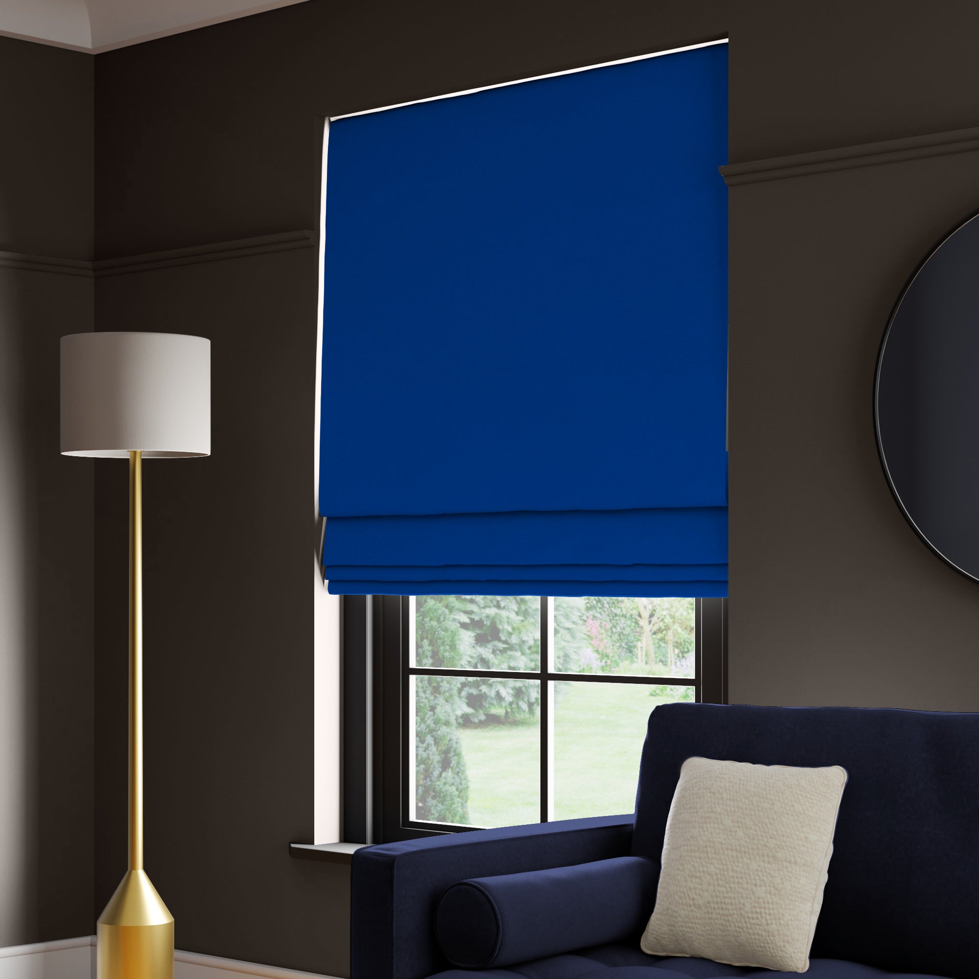 Panama Cotton Made to Measure Roman Blind Panama Midnight Price Comparisons | Compare The Build