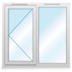 Euramax uPVC White Left Side Hung & Fixed Lite Casement Window - 1190 x 1010mm Price Comparisons | Compare The Build