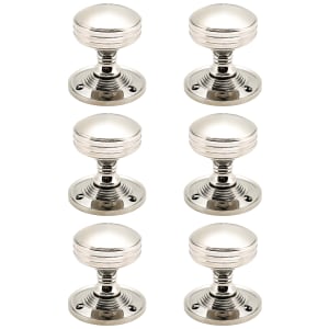 Rimmed Mortice Satin Nickel Door Knob - 3 Pairs | Compare The Build