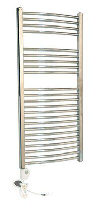 Flomasta Silver Towel Warmer (W)500mm X (H)1100mm Price Comparisons | Compare The Build