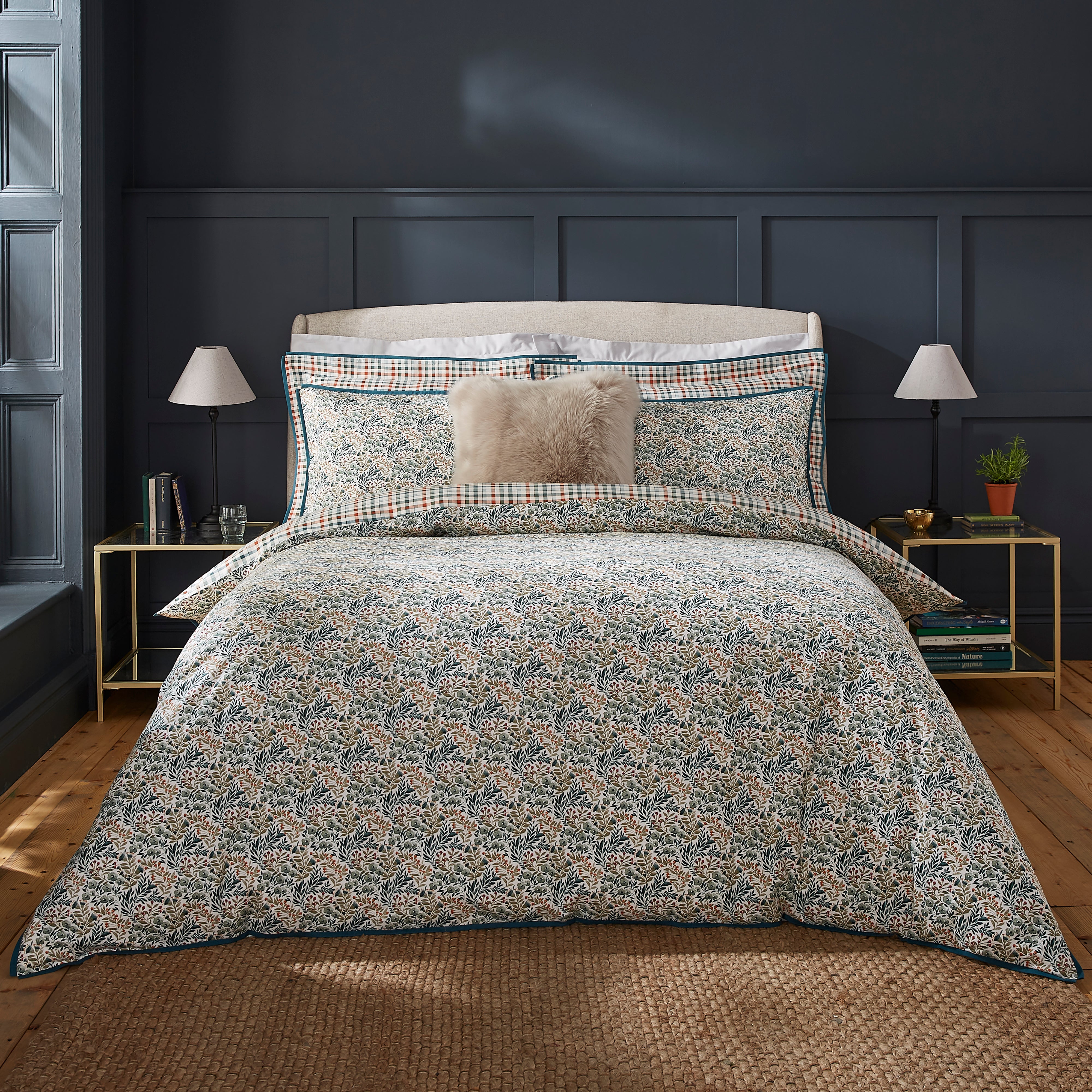 Dorma Brushed Cotton Wistow Duvet Cover & Pillowcase Set Green Price Comparisons | Compare The Build