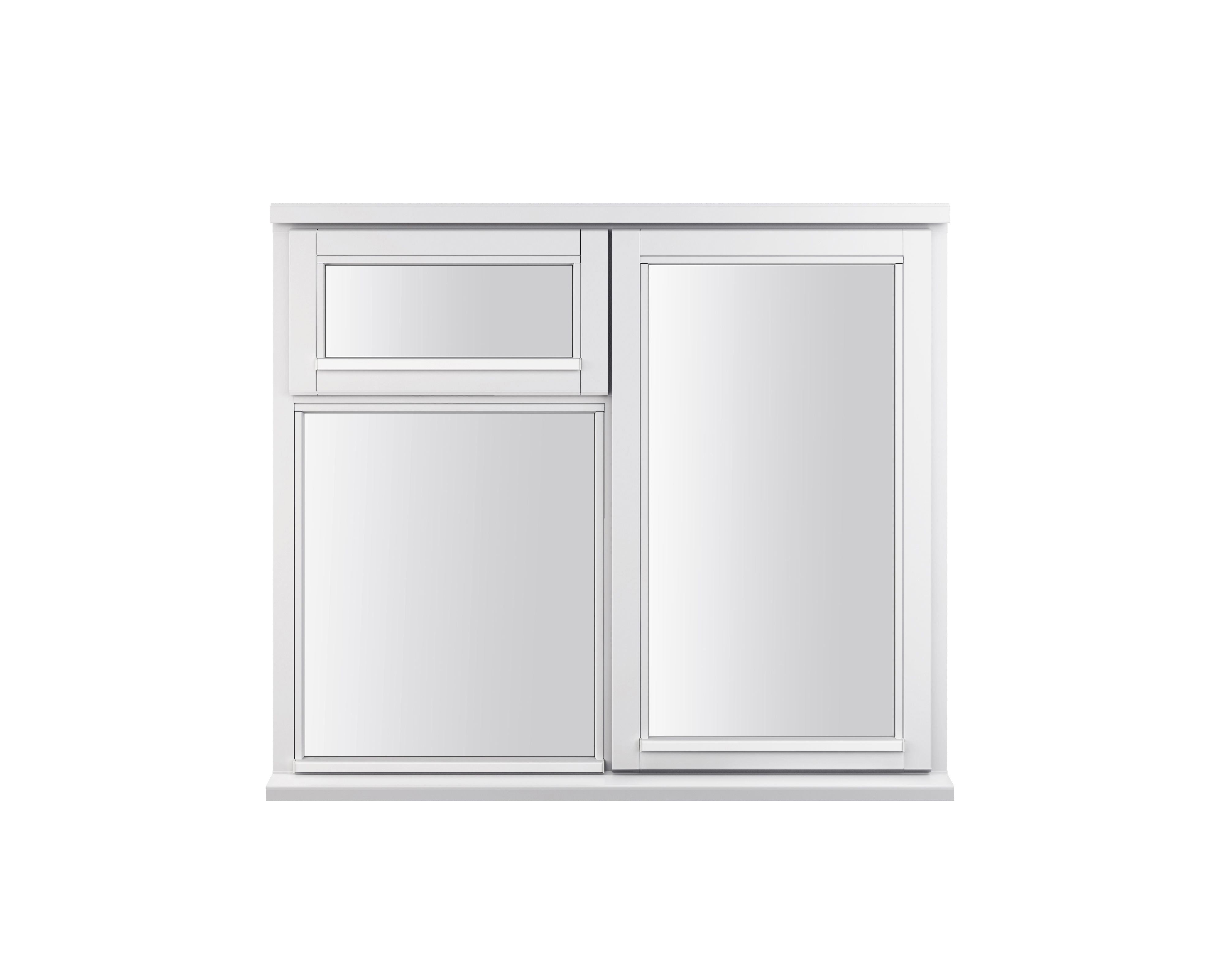 GoodHome Clear Double Glazed White Right-Handed Top Hung Window, (H)1195mm (W)1195mm Price Comparisons | Compare The Build