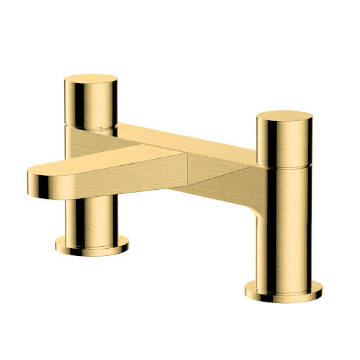 RAK Petit Round Bath Mixer Tap - Brushed Gold | Compare The Build