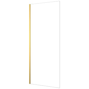 Nexa By Merlyn 8mm Brushed Brass Frameless Wet Room Shower Screen Only - 2000 x 500mm Price Comparisons | Compare The Build