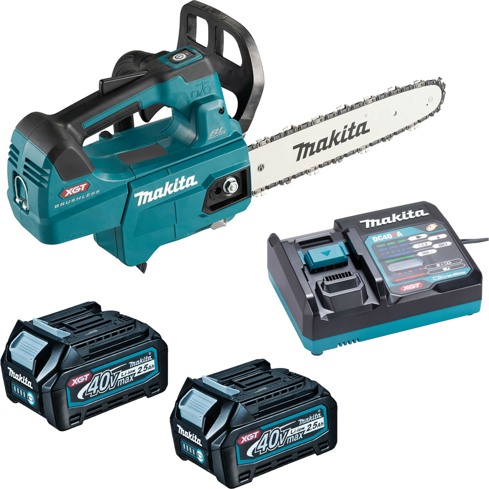 Makita UC003G 40v Max XGT Cordless Brushless Top Handle Chainsaw 300mm 2 x 2.5ah Li-ion Charger | Compare The Build