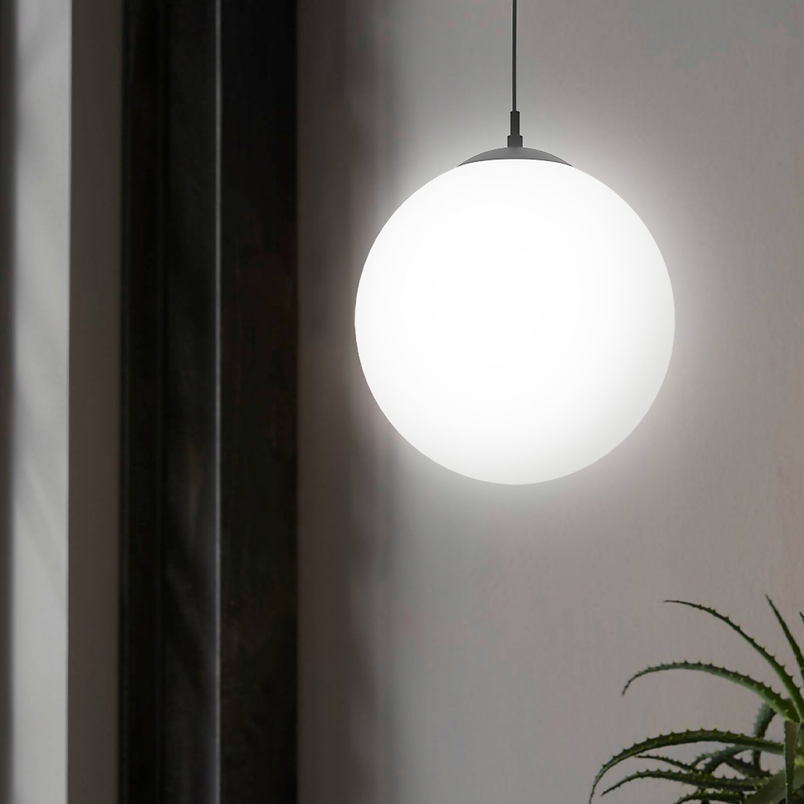 Eglo Rondo Pendant Ceiling Light - Black & Opal Price Comparisons | Compare The Build