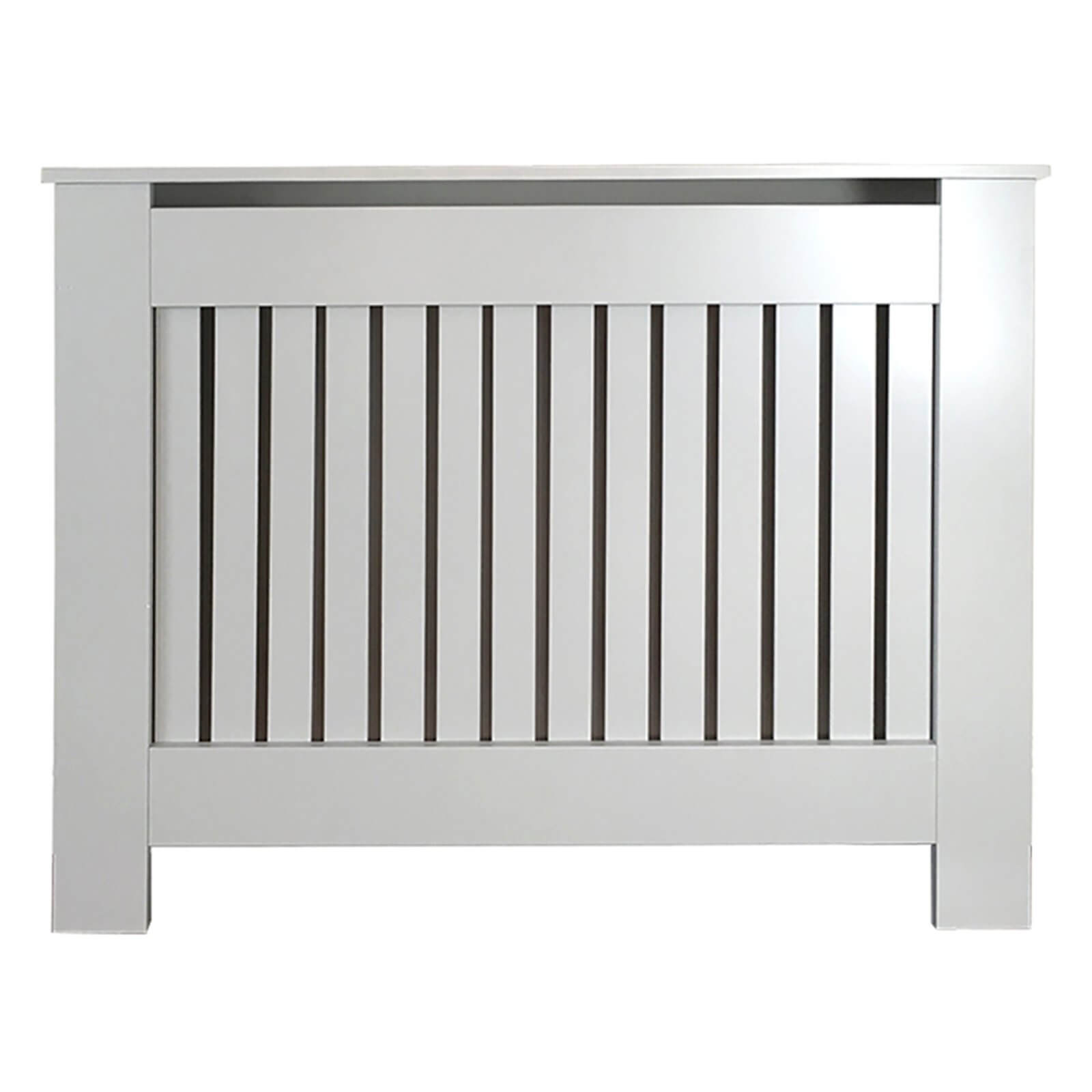 Grey Radiator Cover with Vertical Design - Small Price Comparisons | Compare The Build